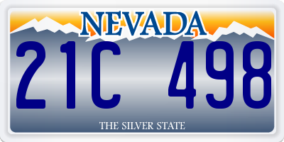 NV license plate 21C498