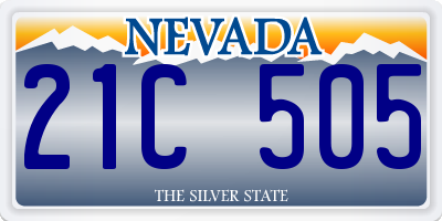 NV license plate 21C505