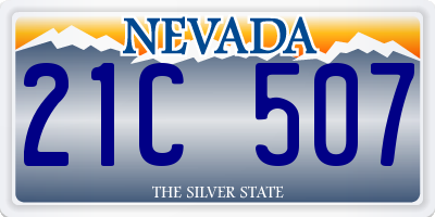 NV license plate 21C507