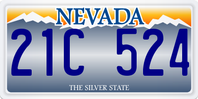 NV license plate 21C524