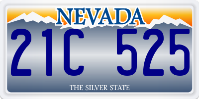 NV license plate 21C525