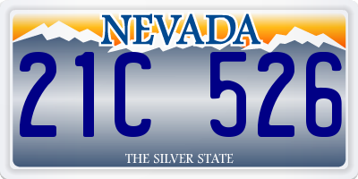NV license plate 21C526