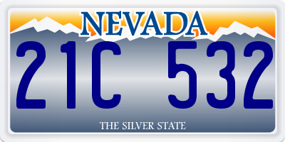 NV license plate 21C532