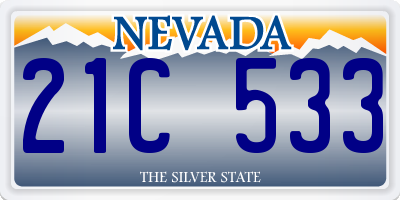 NV license plate 21C533