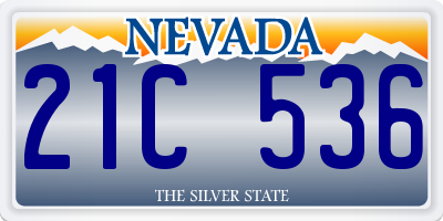 NV license plate 21C536