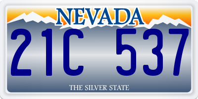 NV license plate 21C537