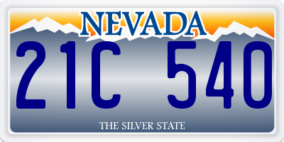NV license plate 21C540