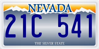 NV license plate 21C541