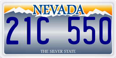NV license plate 21C550