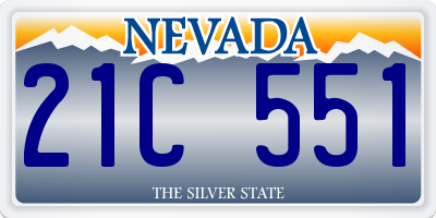 NV license plate 21C551