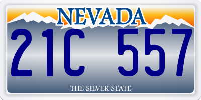 NV license plate 21C557