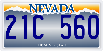 NV license plate 21C560