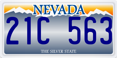 NV license plate 21C563