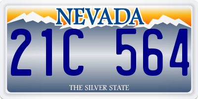 NV license plate 21C564