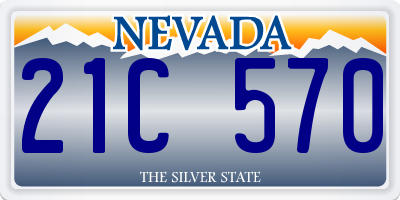 NV license plate 21C570