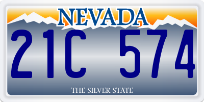 NV license plate 21C574