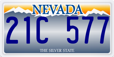 NV license plate 21C577