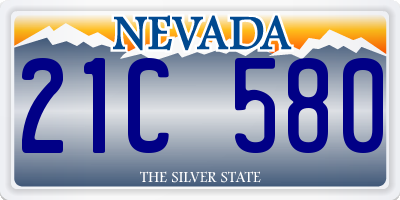 NV license plate 21C580