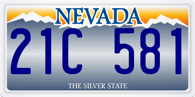 NV license plate 21C581