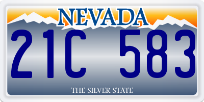 NV license plate 21C583