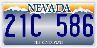 NV license plate 21C586