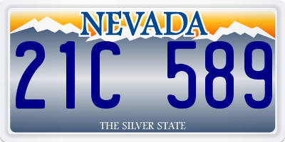 NV license plate 21C589