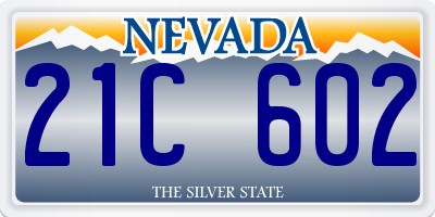 NV license plate 21C602