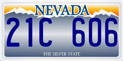 NV license plate 21C606