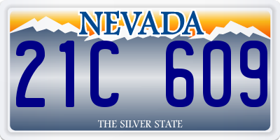 NV license plate 21C609