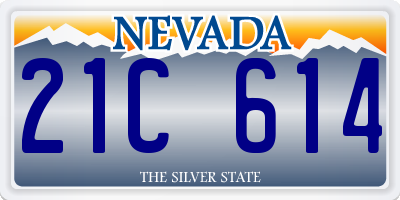NV license plate 21C614