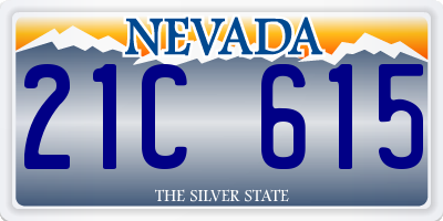 NV license plate 21C615