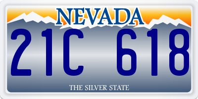 NV license plate 21C618