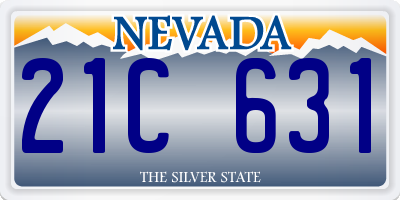 NV license plate 21C631