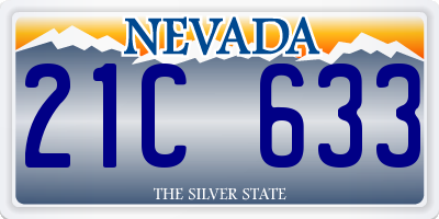 NV license plate 21C633