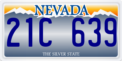 NV license plate 21C639