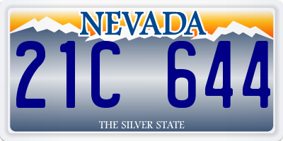 NV license plate 21C644