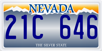 NV license plate 21C646