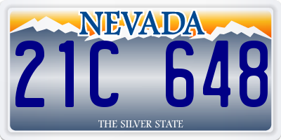 NV license plate 21C648