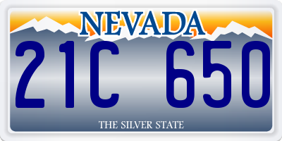 NV license plate 21C650