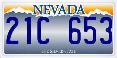 NV license plate 21C653