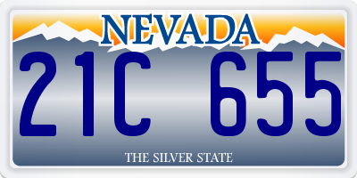 NV license plate 21C655