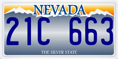 NV license plate 21C663