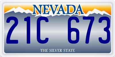NV license plate 21C673