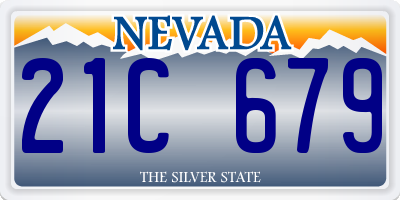 NV license plate 21C679