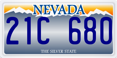 NV license plate 21C680
