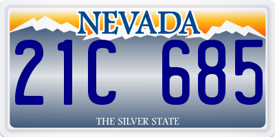 NV license plate 21C685