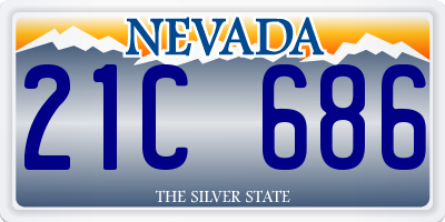 NV license plate 21C686