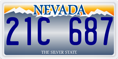 NV license plate 21C687