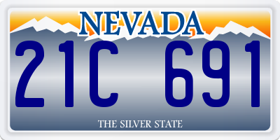 NV license plate 21C691