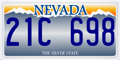 NV license plate 21C698